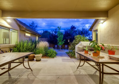 Assisted living community patio in Centennial, CO