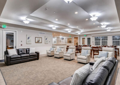 Assisted living and memory care living room in Wheat Ridge, CO