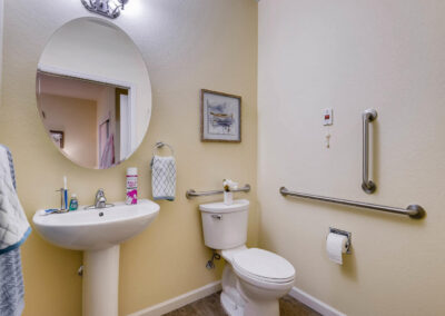 Assisted living and memory care powder room in Wheat Ridge, CO