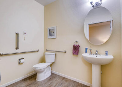 Assisted living and memory care powder room in Wheat Ridge, CO