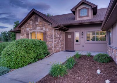 Front entrance of assisted living community in Lakewood, CO