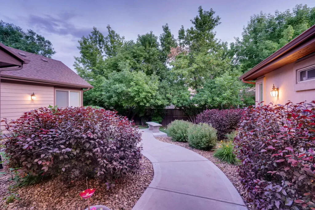 Patio at a Rocky Mountain Assisted Living and Memory Care home