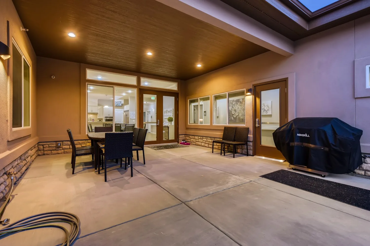 Patio at a Rocky Mountain Assisted Living and Memory Care home