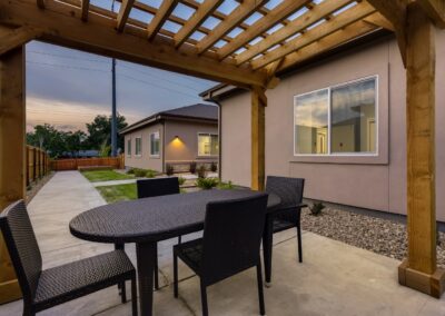 Assisted living community back yard in Lakewood, CO
