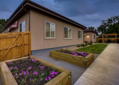 Assisted living community back yard in Lakewood, CO