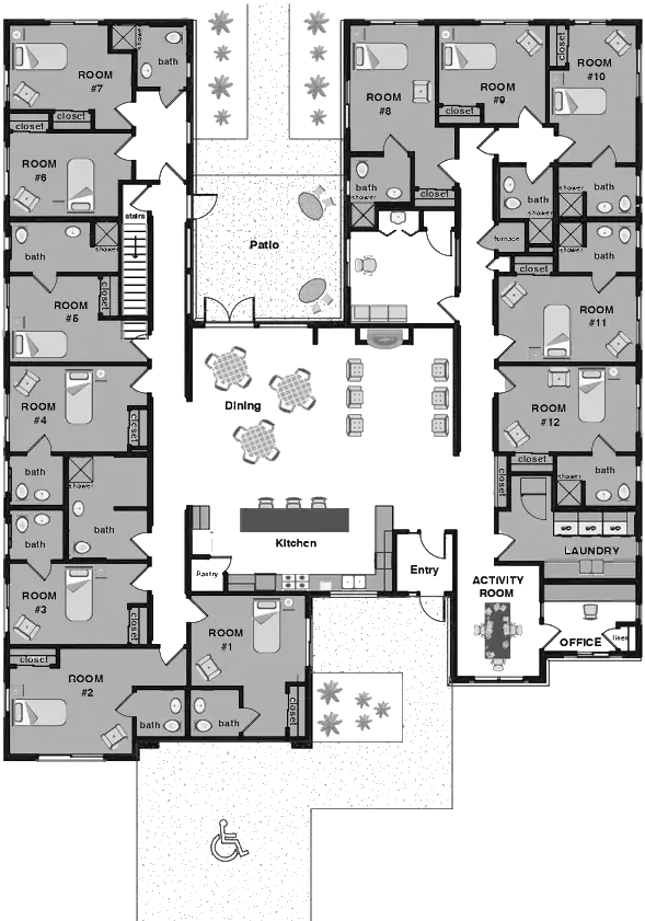 Lakewood Assisted Living (Reed St) floor plan