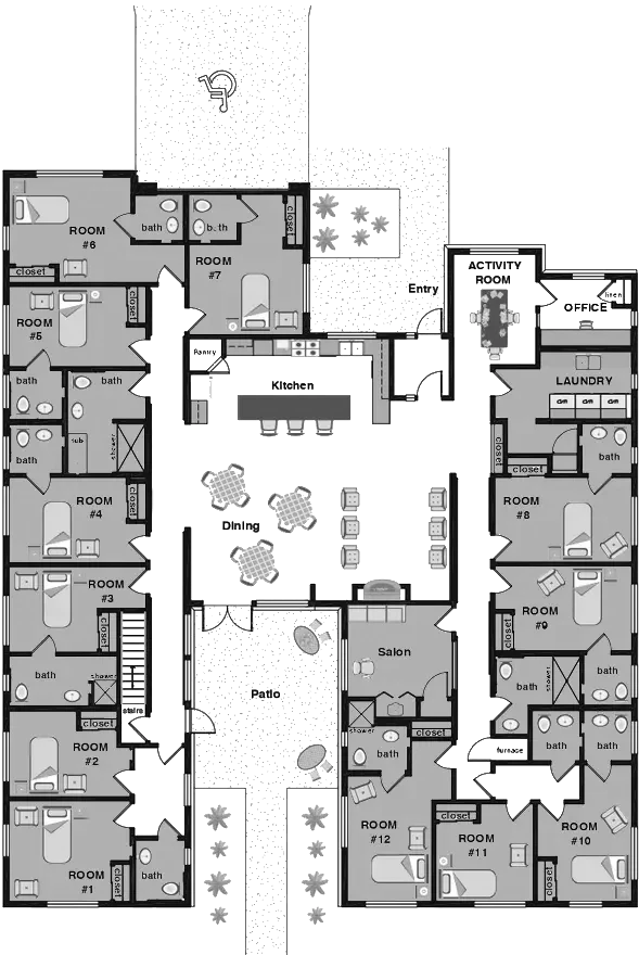 Lakewood Memory Care (Saulsbury St) floor plan