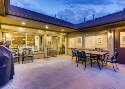 Memory care community patio in Centennial, CO