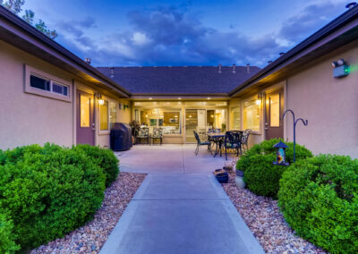 Memory care community walkway in Centennial, CO