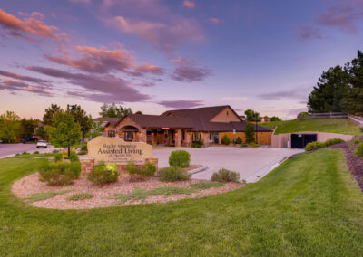 Memory care community signage in Highlands Ranch, CO