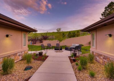 Memory care community walkway in Highlands Ranch, CO