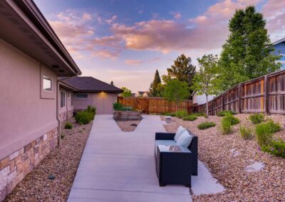 Memory care community garden area in Highlands Ranch, CO